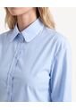 Blusa Camisera Con Contrastes Sutiles  Para Mujer Azul Seven Seven de Seven Seven