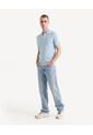Polo Confort En Tricot  Para Hombre Celeste Seven Seven de Seven Seven