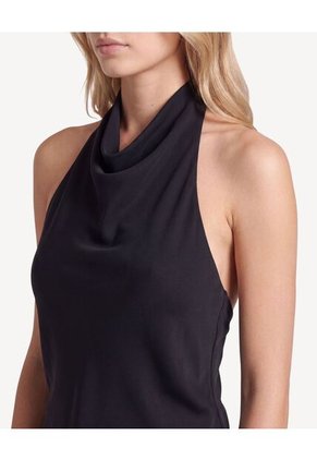 Blusa Halter Con Espalda Ajustable  Para Mujer Negro Seven Seven
