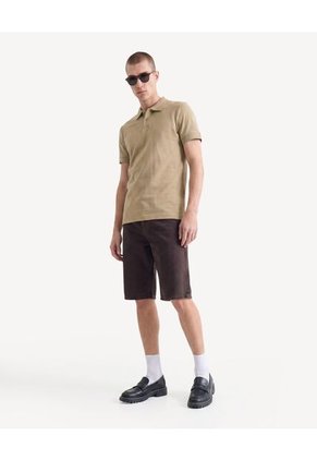 Polo Sport En Tejido  Para Hombre Camel Seven Seven