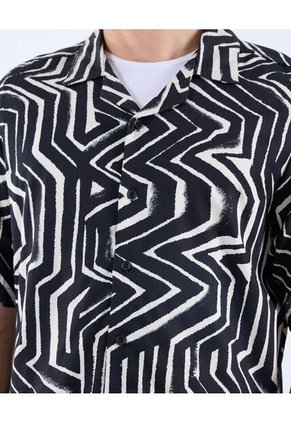 Camisa Para Hombre Manga Corta  Color Negro Marca Seven Seven #45012093