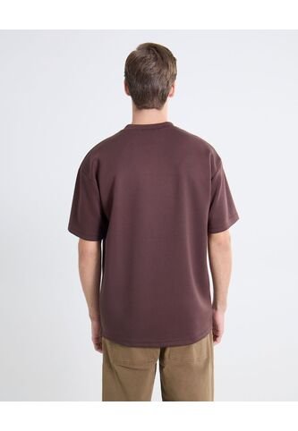 Camiseta Comfort De Ajuste Relajado  Para Hombre Café Seven Seven Seven Seven