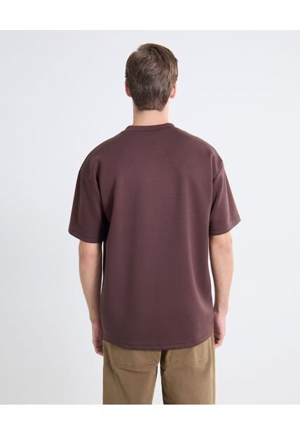 Camiseta Comfort De Ajuste Relajado  Para Hombre Café Seven Seven