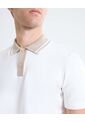 Polo Contraste Frontal  Para Hombre Blanco Seven Seven de Seven Seven