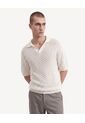 Polo Tricot Tipo Malla  Para Hombre Beige Seven Seven de Seven Seven