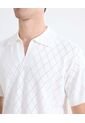 Polo Tejido De Punto  Para Hombre Blanco Seven Seven de Seven Seven