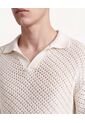 Polo Tricot Tipo Malla  Para Hombre Beige Seven Seven de Seven Seven