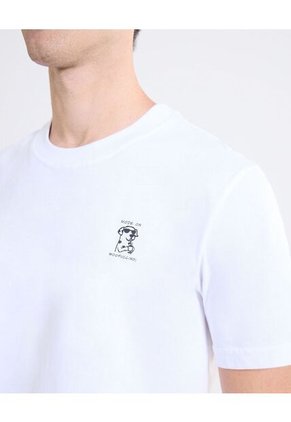 Camiseta Gráfico Discreto  Para Hombre Blanco Seven Seven