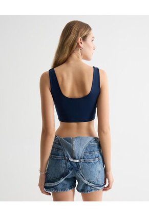 Camiseta Para Mujer Manga Sisa Color Azul Oscuro Marca Seven Seven #28096048