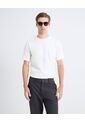 Camiseta Tejida Texturizada  Para Hombre Blanco Seven Seven de Seven Seven