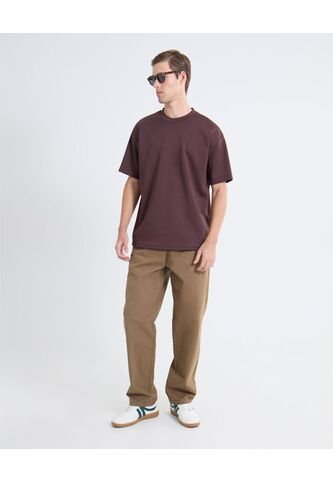 Pantalón Jogger De Caída Amplia  Para Hombre Café Seven Seven Seven Seven