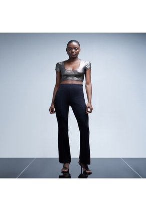 Crop Top Para Mujer Manga Corta Color Amarillo  Marca Seven Seven #28095608