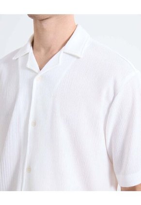 Camisa Textura Rústica  Para Hombre Crudo Seven Seven