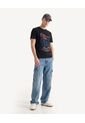 Camiseta Con Diseño Posterior  Para Hombre Negro Seven Seven de Seven Seven