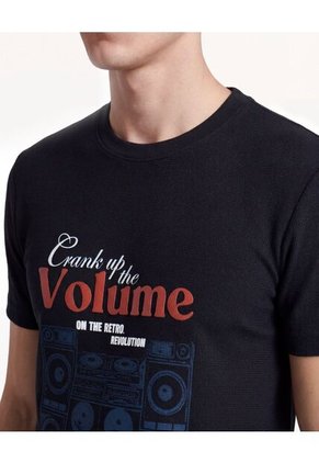 Camiseta Con Diseño Posterior  Para Hombre Negro Seven Seven