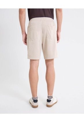 Bermuda Punto De Relieve Sutil  Para Hombre Beige Seven Seven