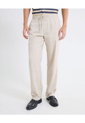 Pantalón Binado Pretina Ajustable  Para Hombre Taupe Seven Seven