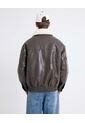 Chaqueta Con Cuello Removible  Para Hombre Café Seven Seven de Seven Seven