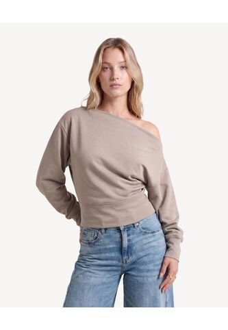 Buzo Cuello Ojal Contemporáneo  Para Mujer Taupe Seven Seven Seven Seven