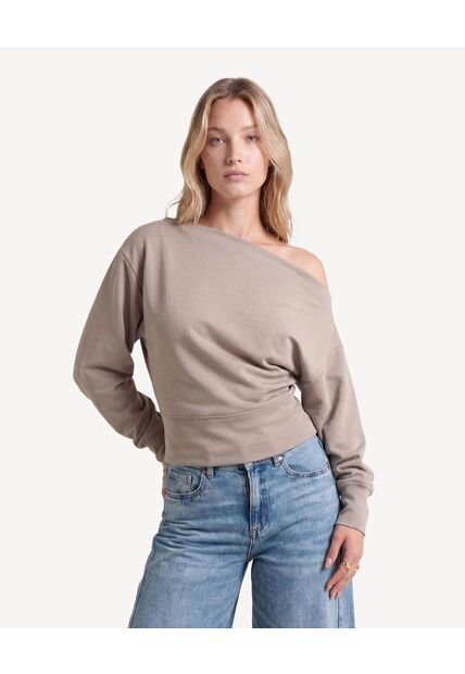 Buzo Cuello Ojal Contemporáneo  Para Mujer Taupe Seven Seven