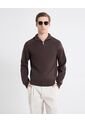 Saco Tricot Half Zipper  Para Hombre Café Seven Seven de Seven Seven