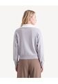 Saco Tejido Con Cuello Alto Moderno  Para Mujer Gris Seven Seven de Seven Seven