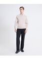 Saco Tejido Half Zipper  Para Hombre Beige Seven Seven de Seven Seven