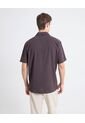 Camisa Textura Rústica  Para Hombre Café Seven Seven de Seven Seven