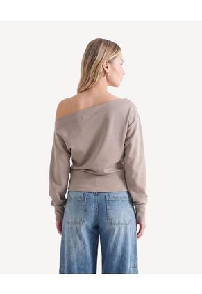 Buzo Cuello Ojal Contemporáneo  Para Mujer Taupe Seven Seven