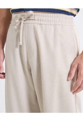 Pantalón Binado Pretina Ajustable  Para Hombre Taupe Seven Seven