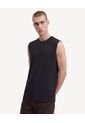 Camiseta Estampada Sin Mangas  Para Hombre Negro Seven Seven de Seven Seven