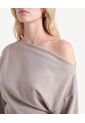Buzo Cuello Ojal Contemporáneo  Para Mujer Taupe Seven Seven de Seven Seven