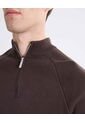 Saco Tricot Half Zipper  Para Hombre Café Seven Seven de Seven Seven