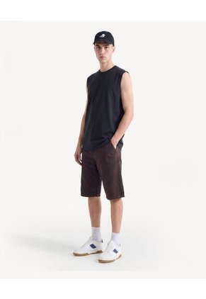 Camiseta Estampada Sin Mangas  Para Hombre Negro Seven Seven