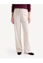 Pantalón Fluido Con Cordón Ajustable  Para Mujer Crudo Seven Seven de Seven Seven