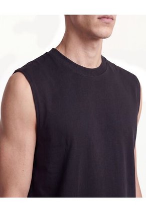 Camiseta Estampada Sin Mangas  Para Hombre Negro Seven Seven