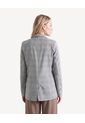 Blazer De Solapa Con Bolsillos Frontales  Para Mujer Gris Seven Seven de Seven Seven