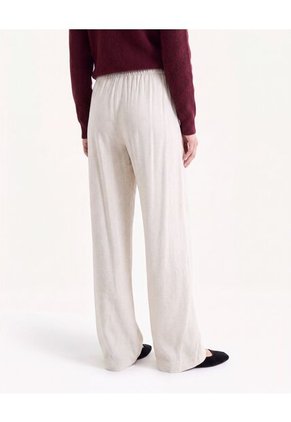 Pantalón Fluido Con Cordón Ajustable  Para Mujer Crudo Seven Seven