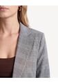 Blazer De Solapa Con Bolsillos Frontales  Para Mujer Gris Seven Seven de Seven Seven