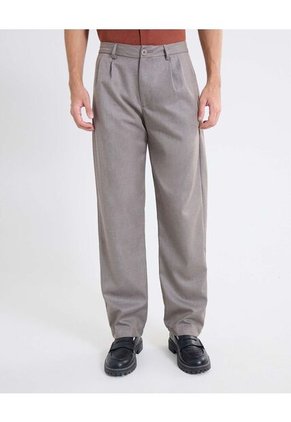 Pantalón Sastre De Doble Pinza  Para Hombre Taupe Seven Seven