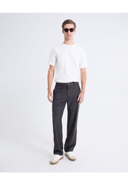 Pantalón Tejido Binado De Apariencia Limpia  Para Hombre Negro Seven Seven