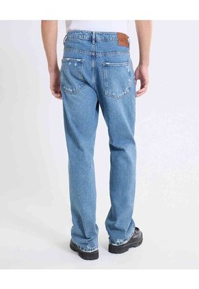 Jean Straight Claro  Para Hombre Azul Seven Seven