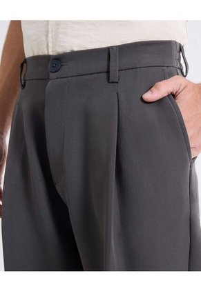 Pantalón Sastre De Corte Actual  Para Hombre Gris Seven Seven