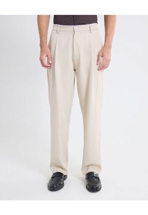 Pantalón Sastre De Corte Actual  Para Hombre Arena Seven Seven