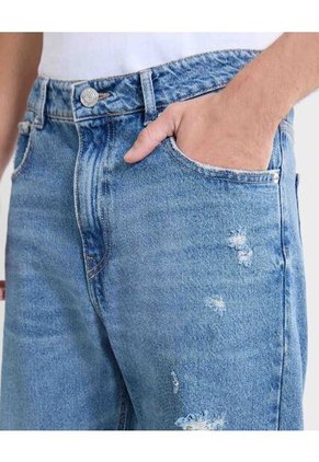 Jean Straight Claro  Para Hombre Azul Seven Seven