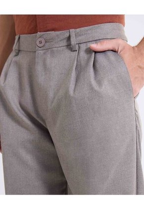 Pantalón Sastre De Doble Pinza  Para Hombre Taupe Seven Seven
