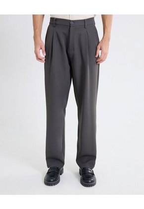 Pantalón Sastre De Corte Actual  Para Hombre Gris Seven Seven