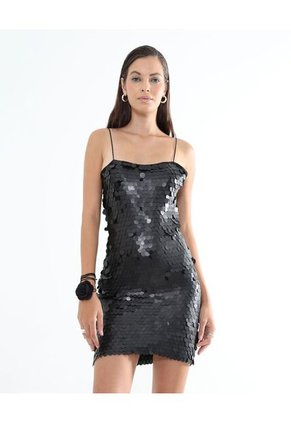 Vestido Para Mujer M/Sisa Corto Color Negro Marca Seven Seven #28171321