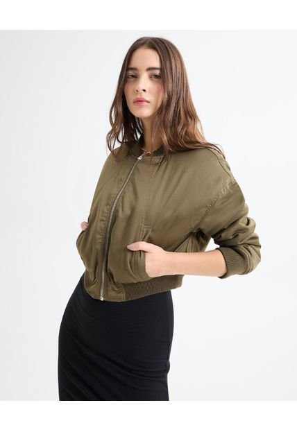 Chaqueta Para Mujer Bomber Color Verde Marca Seven Seven #28080961