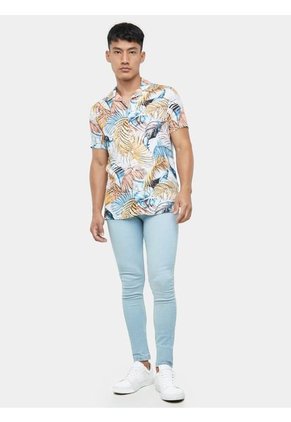 Camisa Para Hombre Manga Corta  Color Crudo Marca Seven Seven #45011692